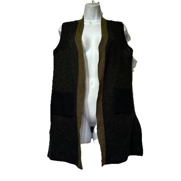 oriana italy green wool vest Size L - Picture 1 of 10